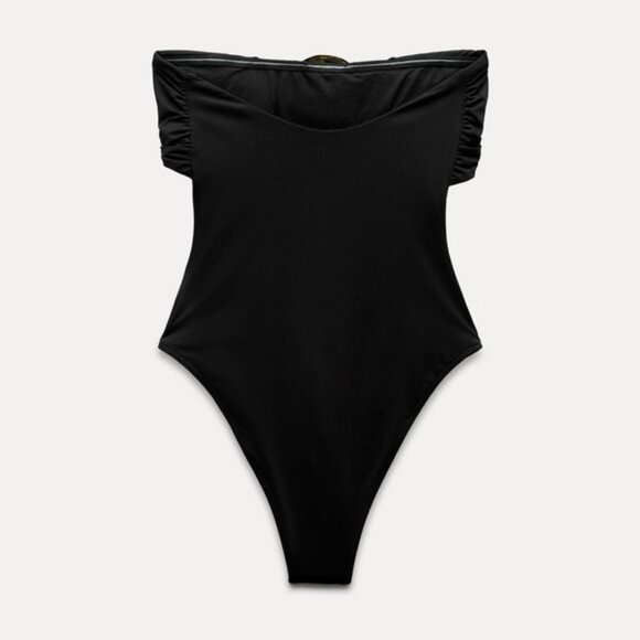 ZARA METAL TRIM BANDEAU SWIMSUIT - Picture 4 of 5